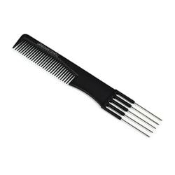 Pettine professionale nero doppio uso in carbone antistatico.